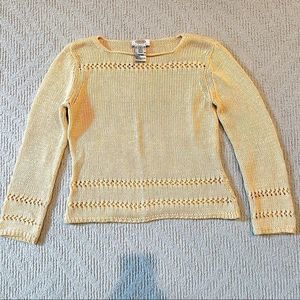 Petite Small Yellow Talbots Sweater Long Sleeved EUC